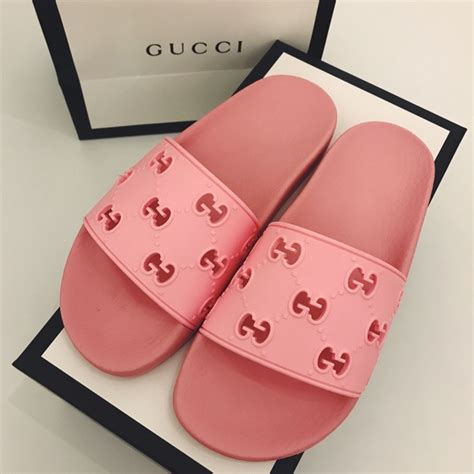 pink gucci sludes|pink gucci slides farfetch.